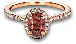 Rose Gold & Malaya Garnet Promise Ring
